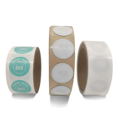 Özelleştirme RFID NFC Etiketleri Çap 35mm Beyaz NFC Etiketleri