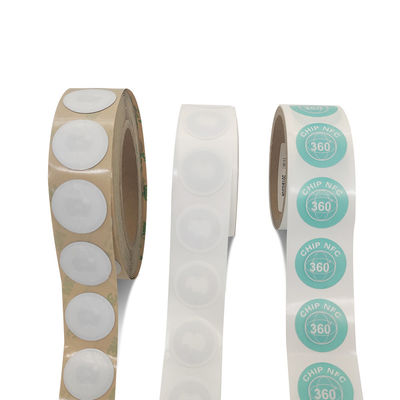 Özelleştirme RFID NFC Etiketleri Çap 35mm Beyaz NFC Etiketleri