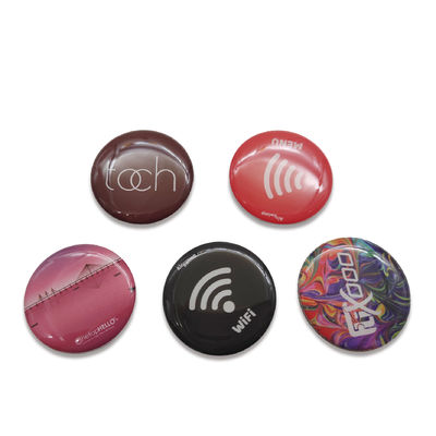 Metal Etiket Üzerinde PET Yüzey RFID 30mm Epoksi Anti Metal NFC Etiketleri