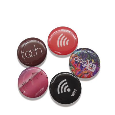 Metal Etiket Üzerinde PET Yüzey RFID 30mm Epoksi Anti Metal NFC Etiketleri