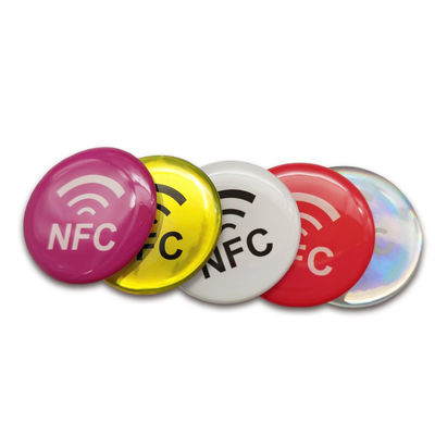Çap 30mm Epoksi Kart 13.56MHZ Nfc Epoksi Etiket ISO14443A