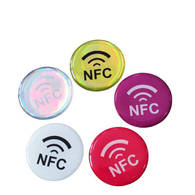 Çap 30mm Epoksi Kart 13.56MHZ Nfc Epoksi Etiket ISO14443A