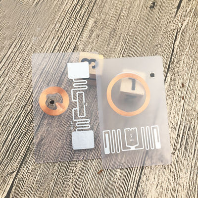 LF UHF Hibrit Akıllı Kart RFID Çift Frekans Kartı Parlak Kaplama